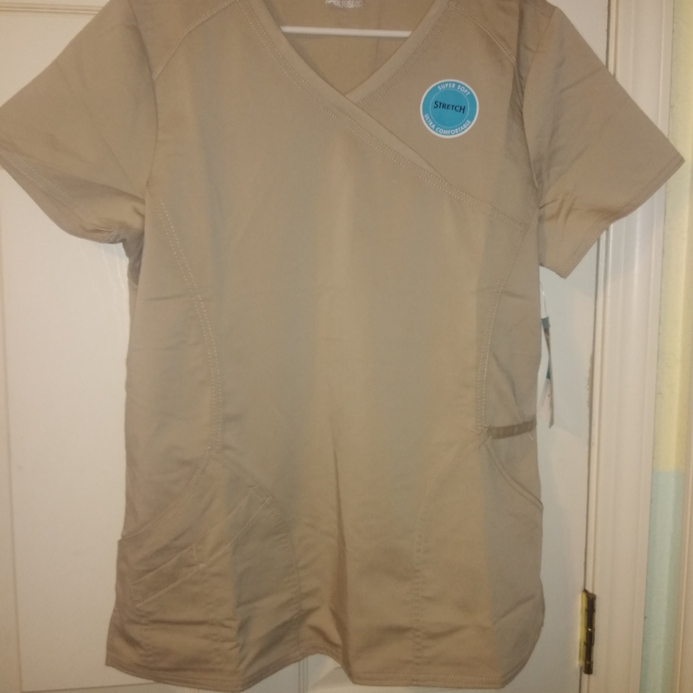 *NWT* ScrubStar Khaki Top